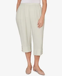 Alfred Dunner Plus Vintage Charm Front Pocket Capri Pants
