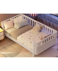 Streamdale Furniture Wood Low Profile Twin Platform Bed with Rails