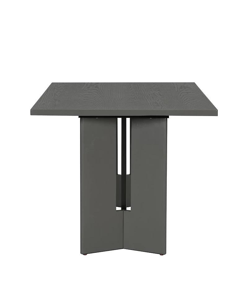 Streamdale Furniture Farmhouse Wood Dining Table, 60 Inch Rectangular Dining Table