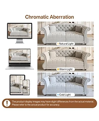 Streamdale Furniture Oversized Chesterfield Velvet Sofa Bed