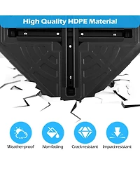 Gouun Weighted Offset Umbrella Base with Fillable Hdpe Tank Cross Bracket and Cut-Out Handles