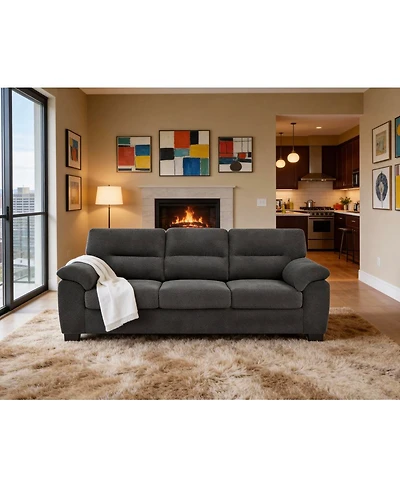 Streamdale Furniture 3 Seater Sofa Modern Textured Fabric Couch