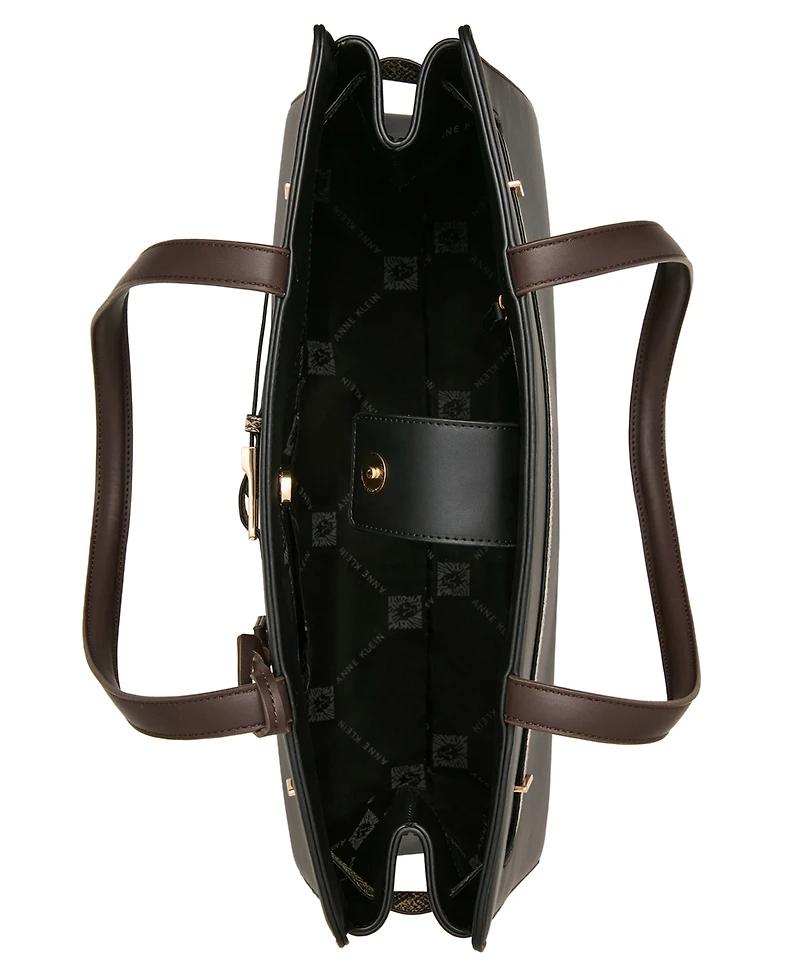 Anne Klein Extra-Large Belted Tote Handbag