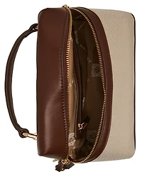 Anne Klein Small Canvas Convertible Train Case Handbag