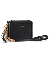 Anne Klein Double Zip Mini Around with Charm Wallet