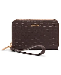 Anne Klein Embossed Double Zip Mini Around Wallet