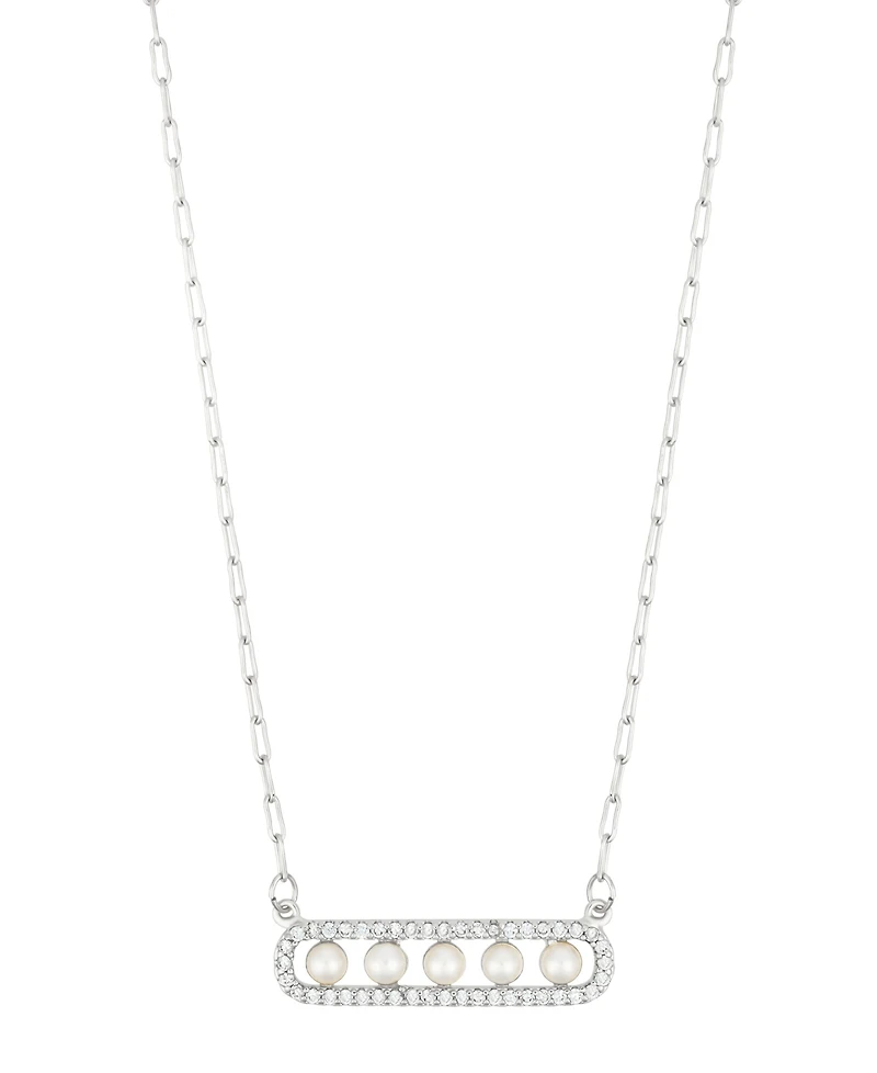 Adornia Silver 2-Piece Pearl Necklace Set