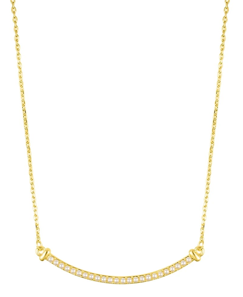 Adornia Gold 2-Piece Curved Bar and Pendant Necklace Set