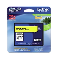 Brother P-Touch TZE641 0.7 in. x 26.2 ft. TZe Standard Adhesive Laminated Labeling Tape