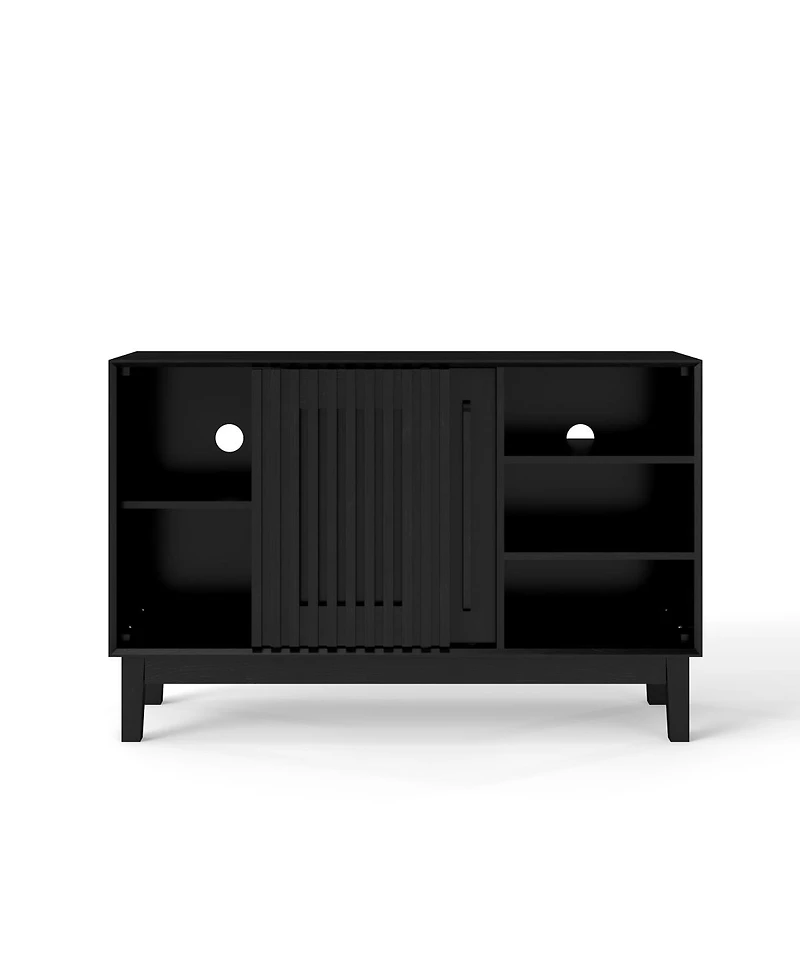 Streamdale Furniture Farmhouse Fluted Sideboard with 2 Doors & Solid Wood Feet