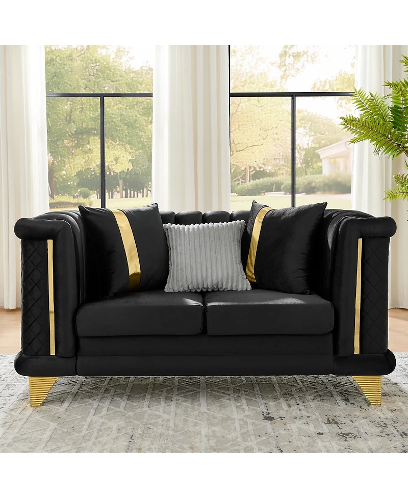 Streamdale Furniture Loveseat Sofa Trim and Pillows