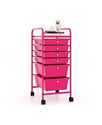 Gouun 6-Drawer Rolling Storage Cart Organizer with Steel Frame