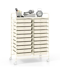 Sugift Twenty Drawer Rolling Storage Cart Studio Organizer Unit