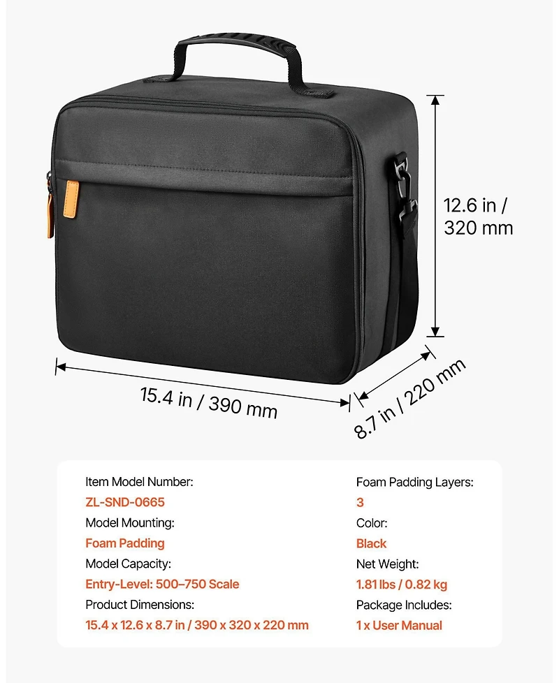 Mecale Miniature Carrying Bag for 1:500 to 1:750 Scale Models