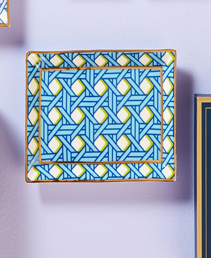 Jonathan Adler Basketweave 7" Rectangle Tray