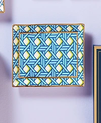 Jonathan Adler Basketweave 7" Rectangle Tray