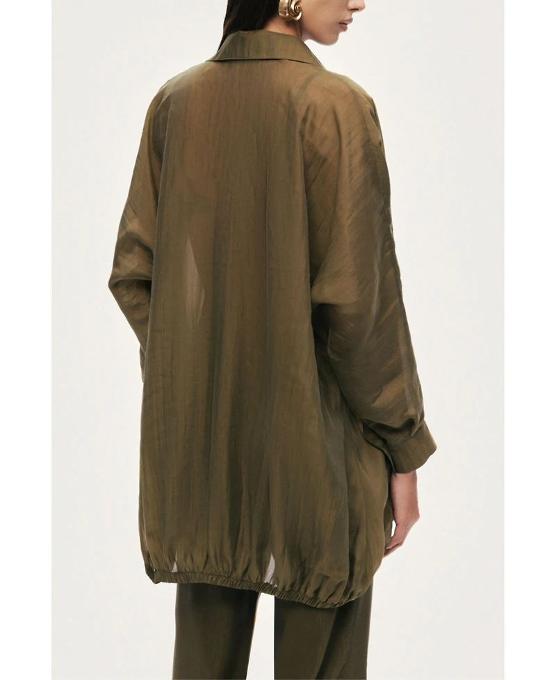 Nocturne Women's Fluid Open-Front Shirt