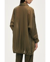 Nocturne Women's Fluid Open-Front Shirt