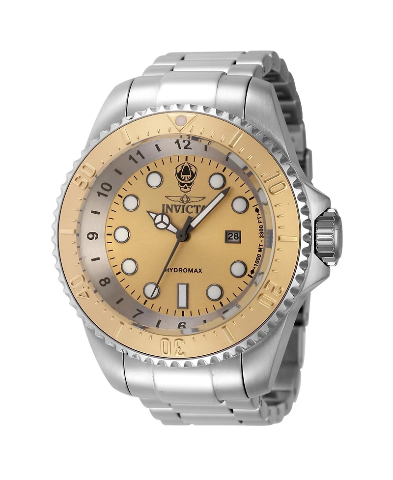 Invicta Men's 44746 Hydromax Quartz 3 Hand Gold Dial Watch