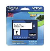 Brother P-Touch TZE251 0.94 in. x 26.2 ft. TZe Standard Adhesive Laminated Labeling Tape