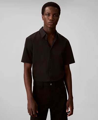 Calvin Klein Men's Solid Short-Sleeve Shirt