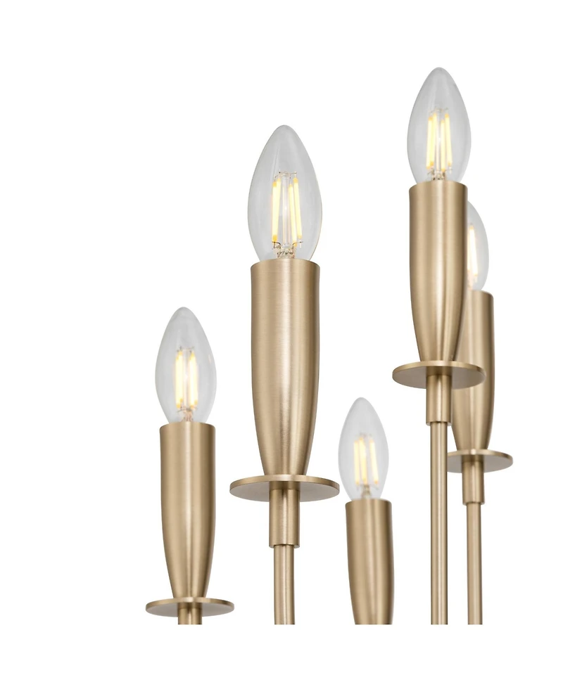 Possini Euro Design Possini Euro Lloyd Wide Matte Brass 20-Light Modern Chandelier
