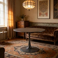 Streamdale Furniture 42 Tulip Dining Table, Mid-century Round Mdf Top