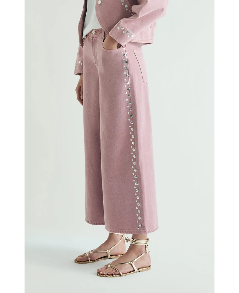 Scalpers Women's Jeans Culotte Studs