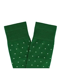 Trafalgar Men's Leo Polka Dot Mercerized Cotton Mid-Calf Socks