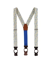 Trafalgar Men's Weldon Floral Silk Suspenders and Bow Tie Bundle