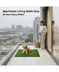 Aronkl Artificial Grass Dog Potty Pad Strong Absorbency Soft Easy Clean Indoor Outdoor
