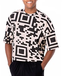 Dai Moda Men's Qr Code Cropped Boxed T-shirt
