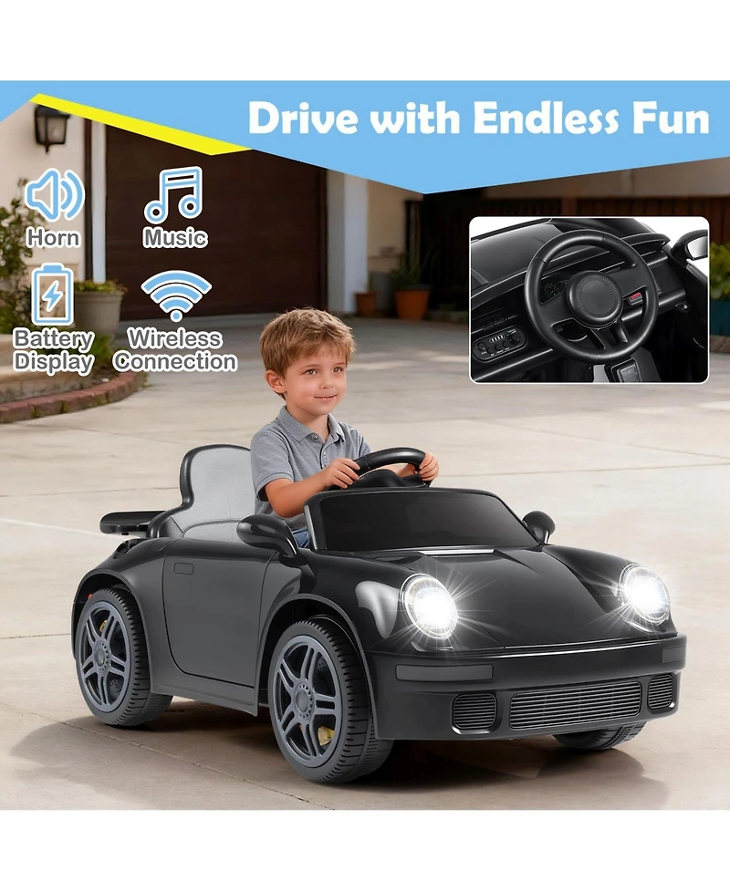 Slickblue Ride-On Car for Kids, Licensed with Remote Control and Music