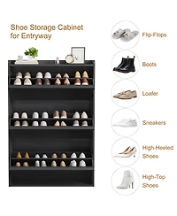 gaomon Entryway Wooden Shoe Cabinet