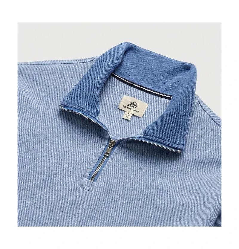 Surfsidesupply Men's Bobby Stripe Fleece Quarter Zip