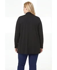 Woman Within Plus 2-Fer Cardigan & Attached Lace Tunic