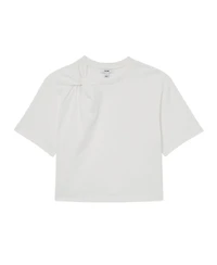 Reiss Women's Cotton Twist-Detail Boxy T-Shirt