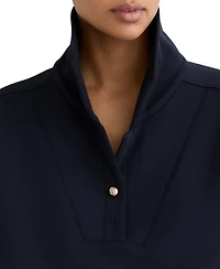 Reiss Women's Bella Premium Interlock Collar Sweatshirt