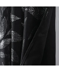 Rt Designers Collection Bexley Foil Jacquard Polyester Window Curtain Grommet Panel 52" x 84