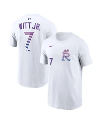 Nike Men's Bobby Witt Jr. White Kansas City Royals 2026 Connect Name & Number T-Shirt