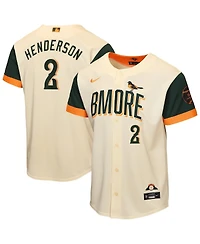 Nike Big Boys and Girls Gunnar Henderson Cream Baltimore Orioles 2026 City Connect Stadium Jersey