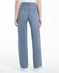 Lands' End Women's Rigid Denim Mid Rise Baggy Jeans