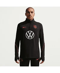Nike Men's Black Usmnt 2026 Strike Elite Dri-fit Adv Long Sleeve Quarter-Zip Drill Sweatshirt