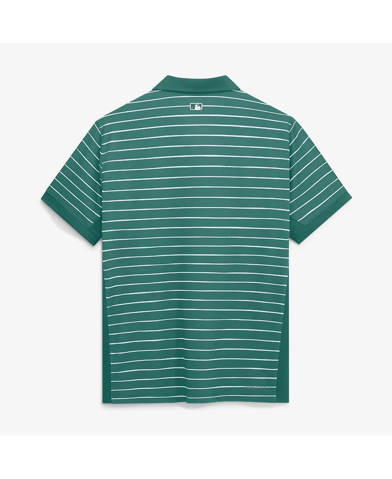 Nike Men's Green/White Boston Red Sox Authentic Collection City Connect Striped Victory Dri-fit Polo Shirt