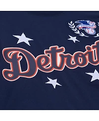 Mitchell Ness Women's Navy Detroit Tigers Pep Rally Cropped Boxy T-Shirt