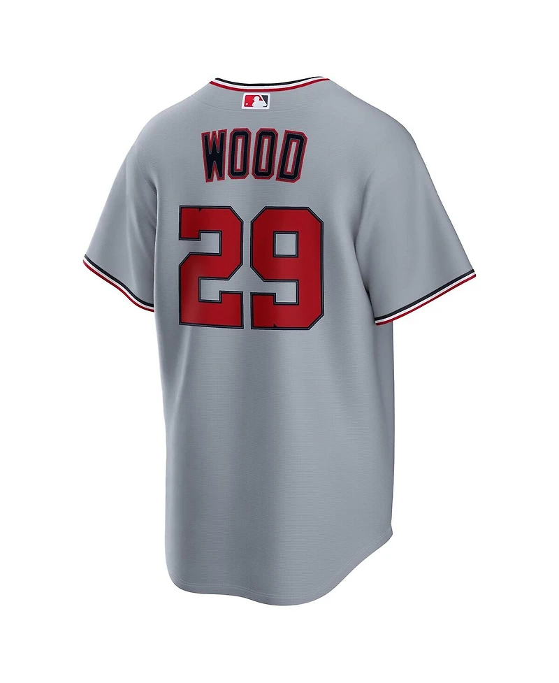 Nike Men's James Wood Gray Washington Nationals Road Replica Jersey