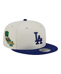 New Era Men's Cream/Royal Los Angeles Dodgers Localized 9FIFTY Snapback Hat