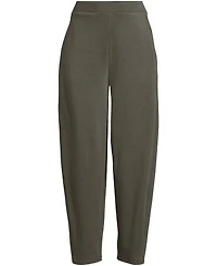 Lands' End Plus Sport Knit High Rise Barrel Ankle Pants