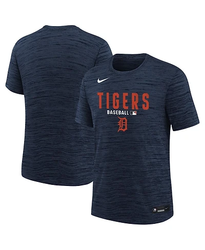 Nike Big Boys and Girls Navy Detroit Tigers Authentic Collection Velocity Dri-fit T-Shirt
