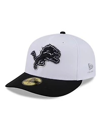 New Era Men's White/Black Detroit Lions 2026 Nfl Draft Pre-Curved 59FIFTY Fitted Hat